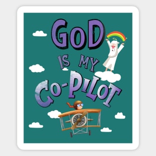 God is my Co-Pilot Sticker